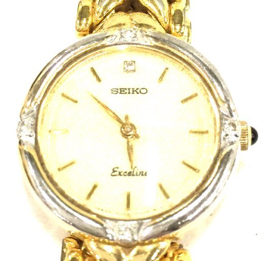 セイコー エクセリーヌ クォーツ 腕時計 4N20-0360 レディース 純正ブレス ファッション小物 未稼働品 SEIKO_画像1