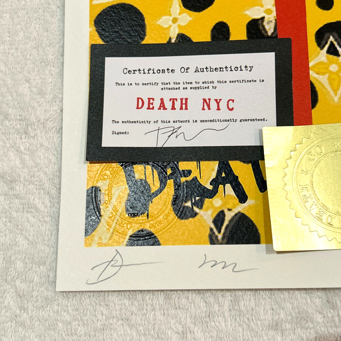 世界限定100枚 DEATH NYC スヌーピー SNOOPY ヴィトン LOUISVUITTON 草間彌生 Dots ポップアート アートポスター 現代アート KAWS Banksy_画像2