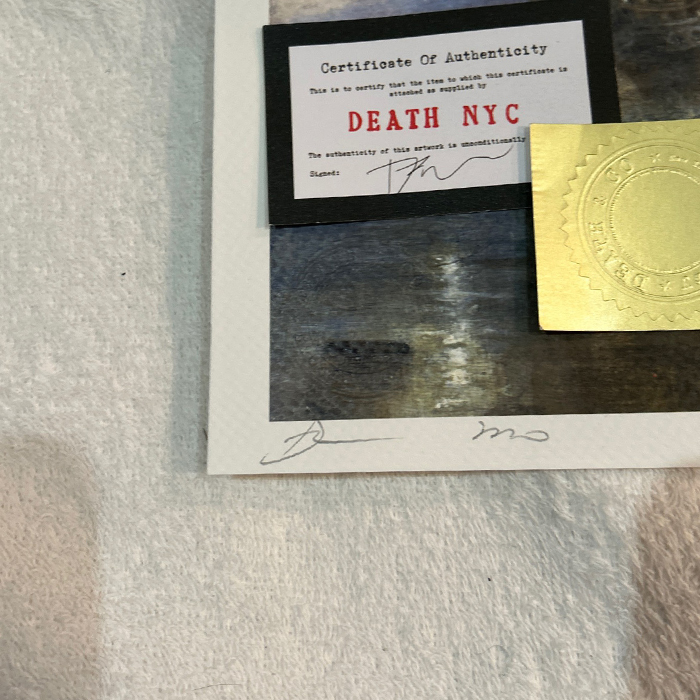 DEATH NYC ターナー「戦艦テメレール号」ゴジラ GODZILLA 怪獣 世界限定100枚 ポップアート アートポスター 現代アート KAWS Banksy_画像2
