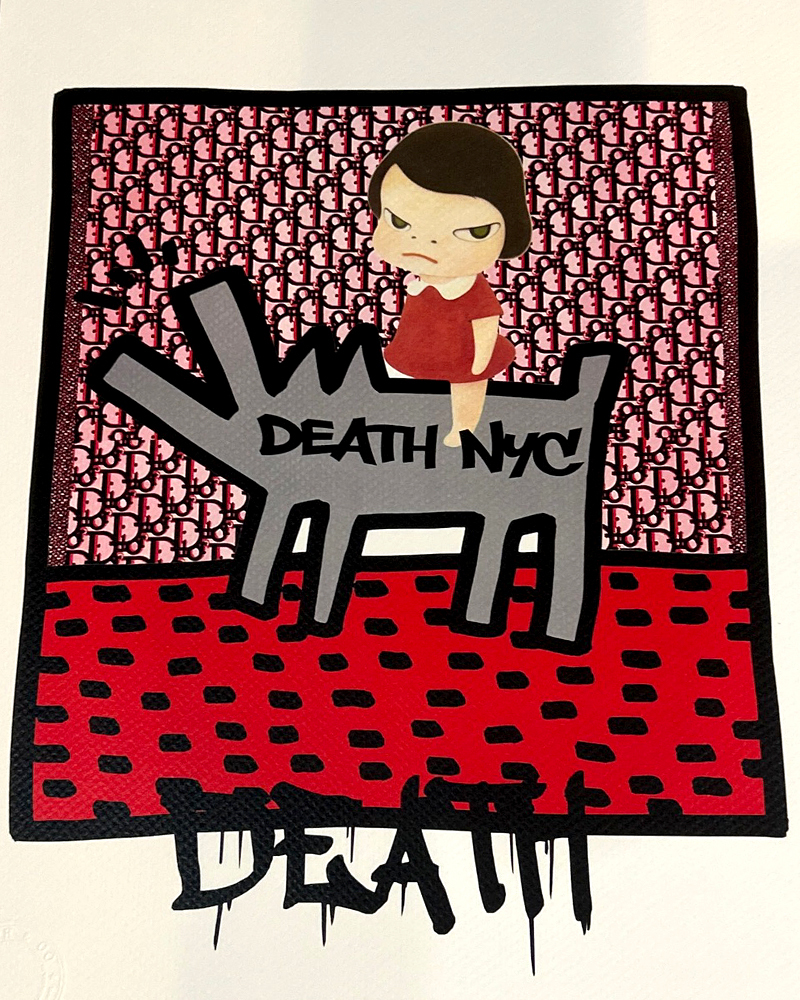 DEATH NYC 奈良美智 NARAYOSHITOMO ディオール DIOR キースヘリング 世界限定100枚 アートポスター KAWS ポップアート 現代アート_画像3