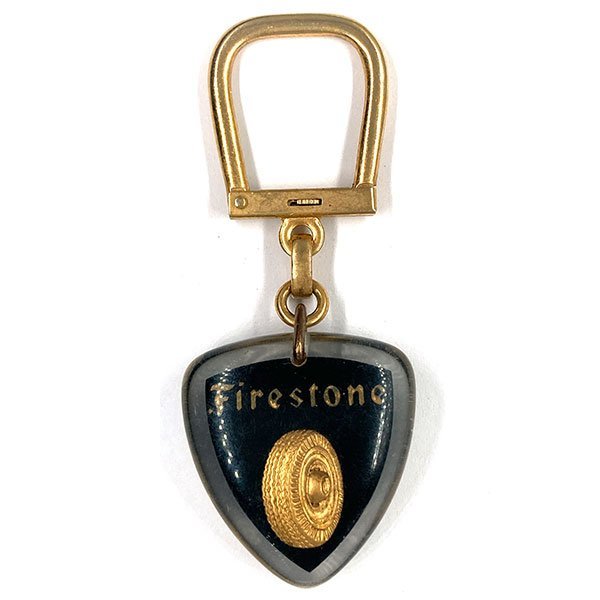 ファイアストン ブルボン キーホルダー Firestone Bourbon Key Chain 鍵 バイカー タイヤ タイア Tyre Tire Biker Holder Porte_画像1