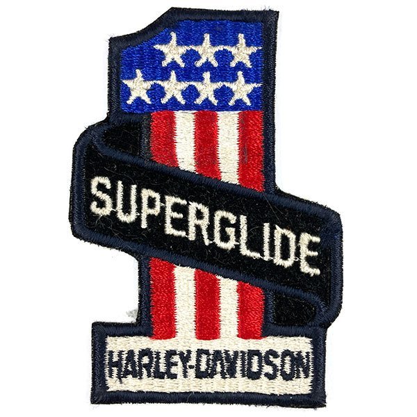 ハーレー・ダビッドソン スーパーグライド ビンテージ パッチ Harley Davidson SUPER GLIDE Patch HARLEY-DAVIDSON ハーレーダビッドソン_画像1