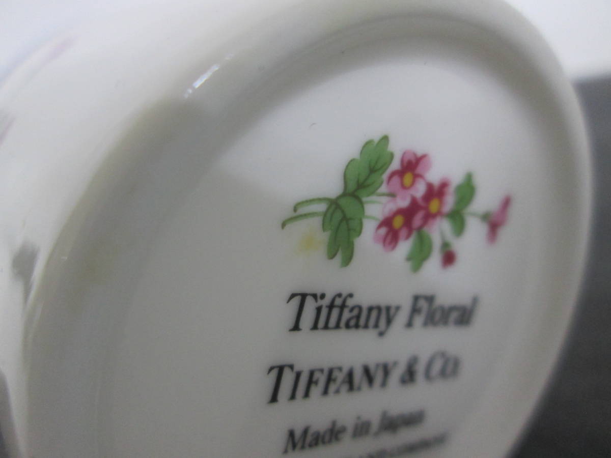【1106n S6408】TIFFANY&Co. ティファニー Floral フローラル コーヒーカップ ペア 2客 エスプレッソカップ_画像7