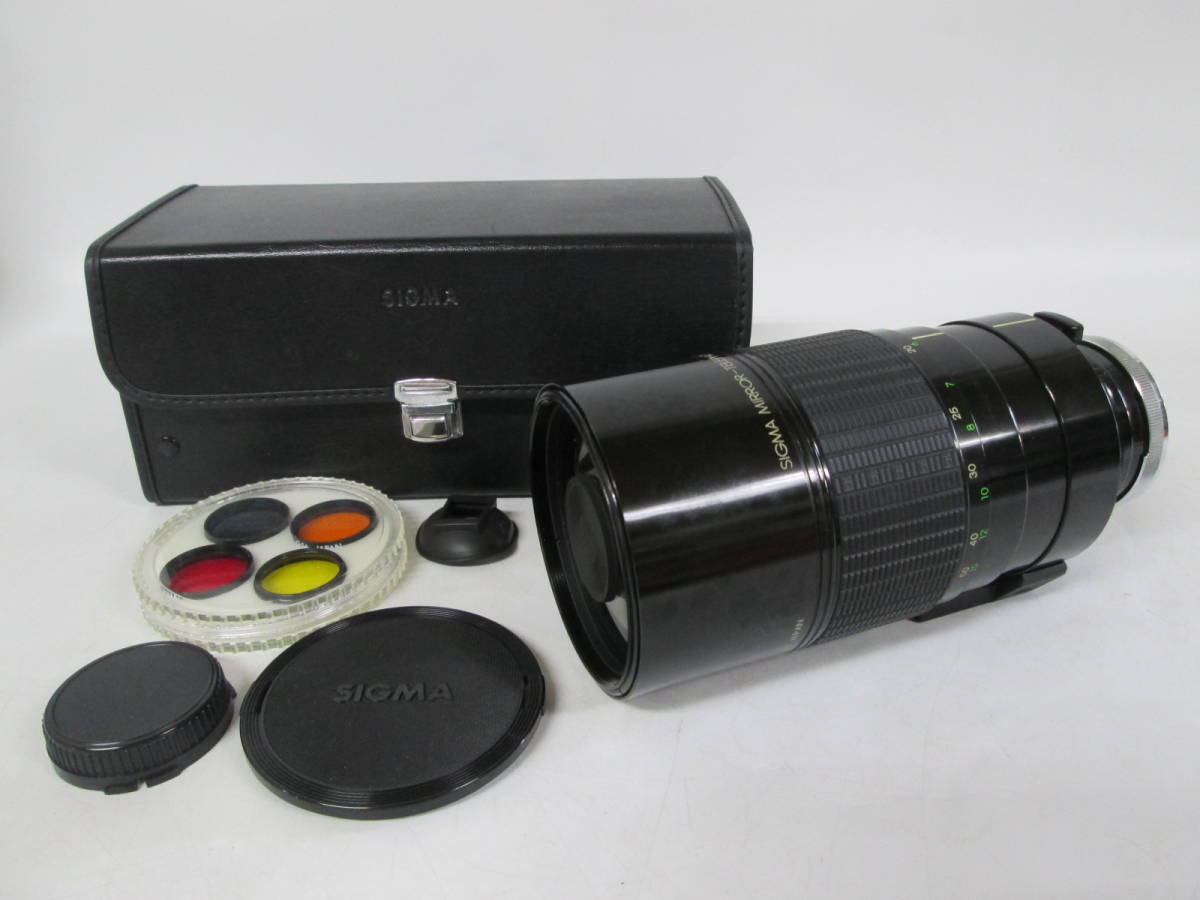 【1109n Y6503】1円～ シグマ SIGMA MIRROR-TELEPHOTO 1:13.5 f=1000mm MULTI-COATED レンズ 一眼 マニュアルフォーカス ケース付き _画像1