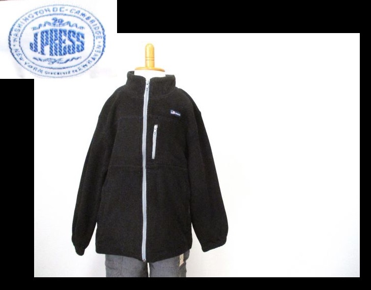 [052-64]J.PRESS J Press Kids * black Zip fleece / size 120