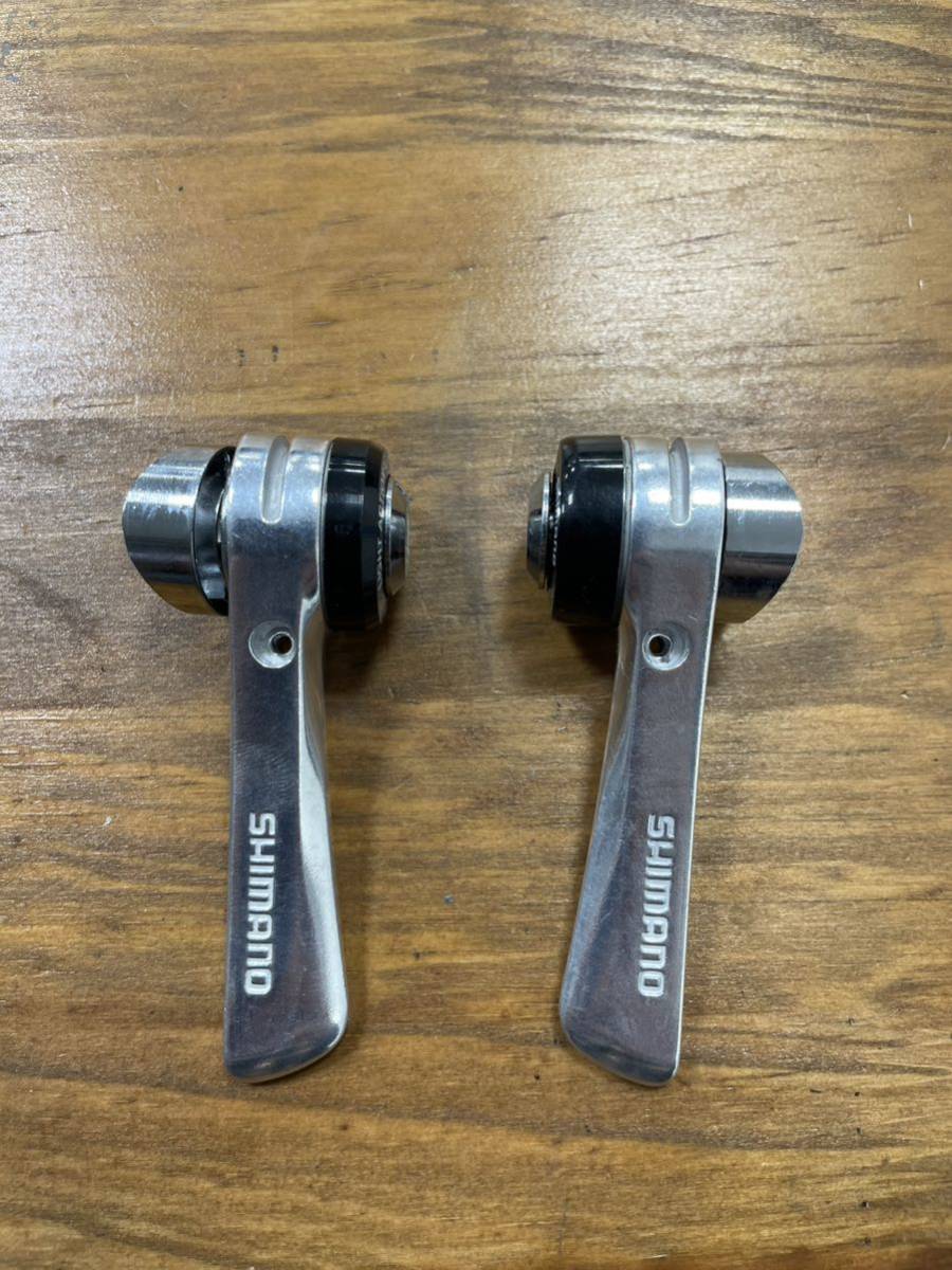 シマノ(SHIMANO) シフティングレバー(ROAD) SL-R400 左右セット 2/3x8Sダウンチューブシフター ISLR400F CLARIS(クラリス) 美品_画像3