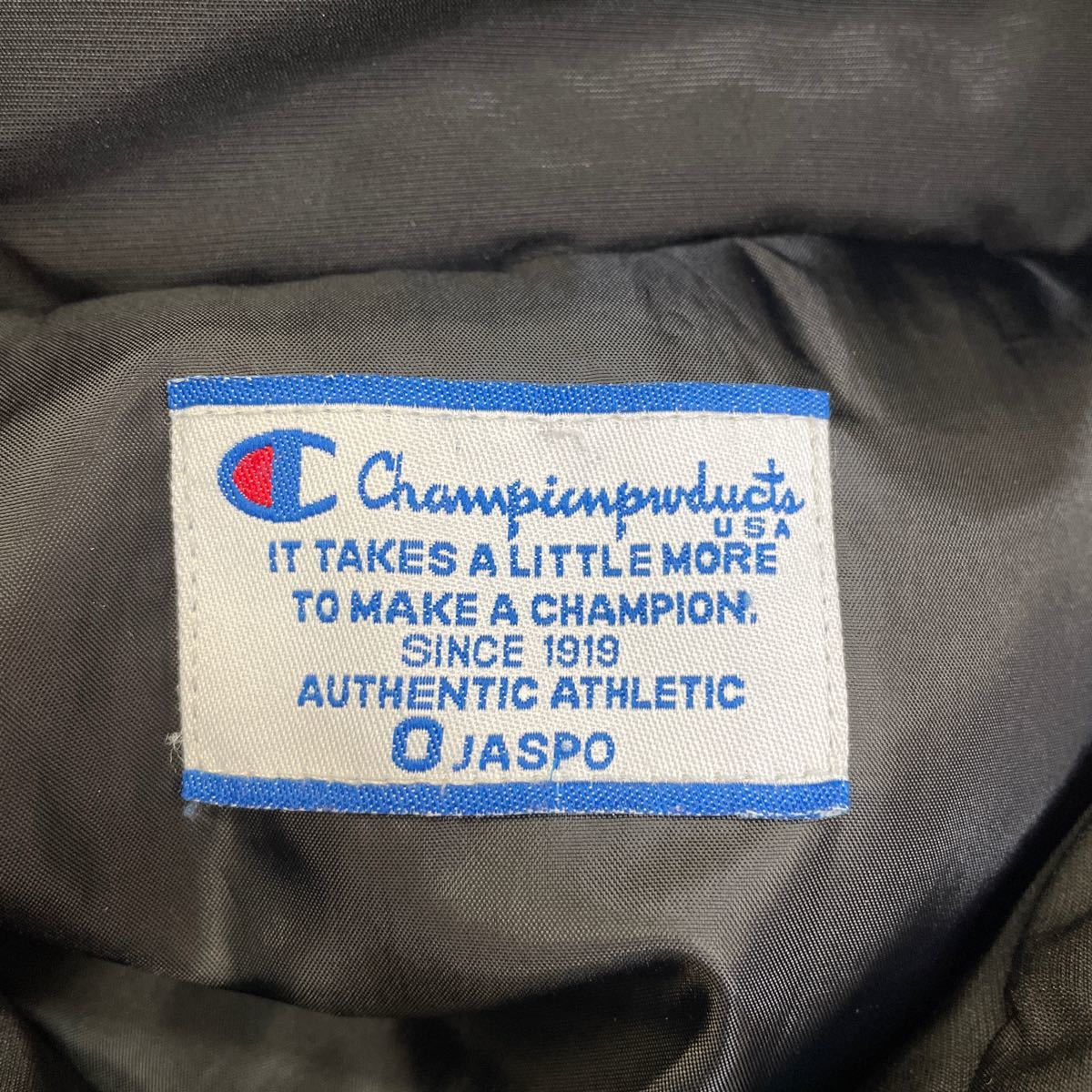 Champion　チャンピオン　中綿入り　フライトジャケット　ブルゾン　ミリタリーテイスト　ブラック　メンズ　Oサイズ　刺繍ロゴ_画像8