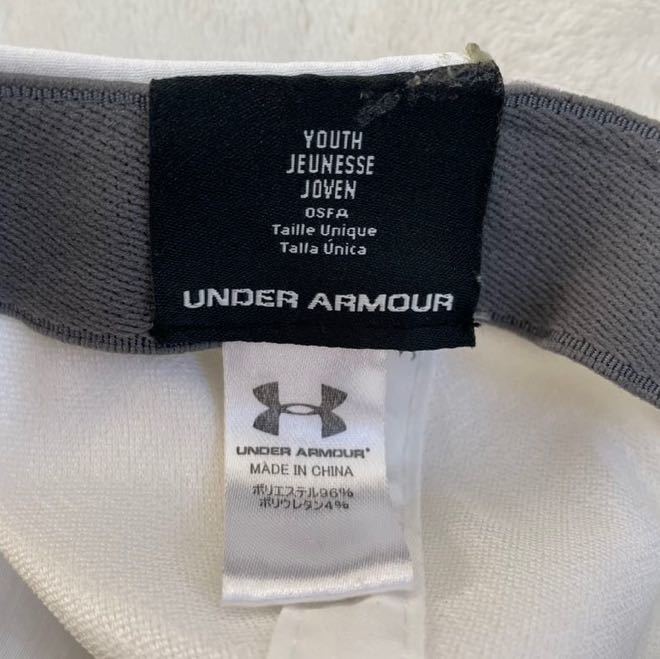 UNDER ARMOUR Under Armor колпак шляпа бейсболка белый Kids Junior детский стрейч Golf уличный 