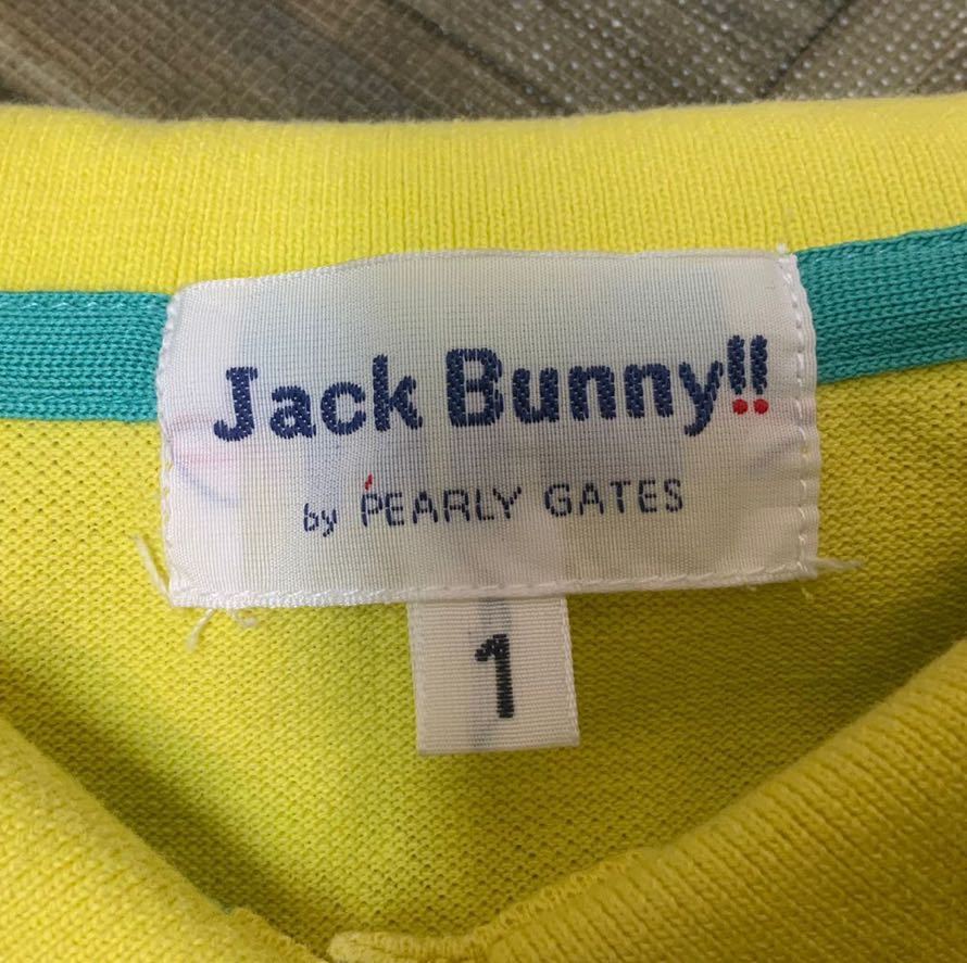 Jack Bunny!!　ジャックバニー　PEARLY GATES　パーリーゲイツ　半袖　ゴルフシャツ　ポロシャツ　1号　レディース　Mサイズ相当_画像5