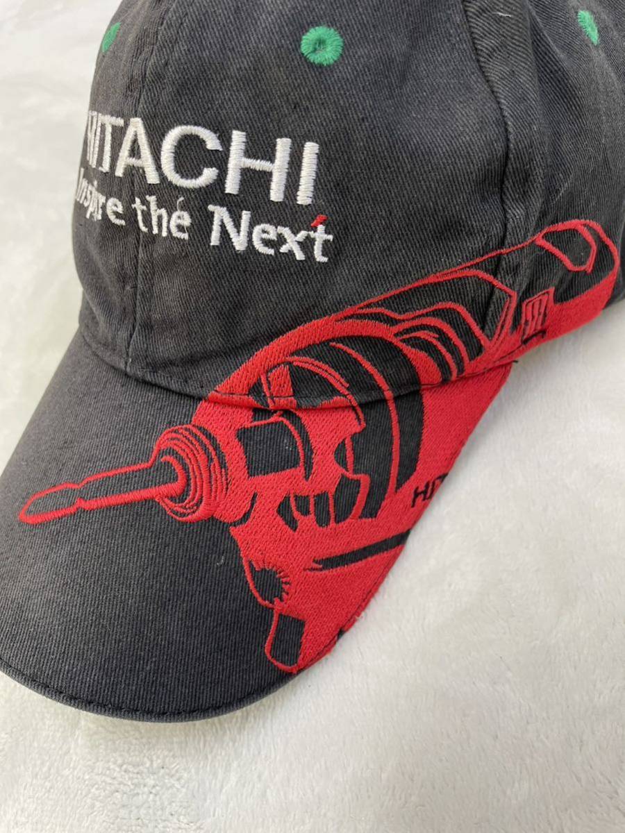 希少　レア　日立工機　HITACHI KOKI　現HiKOKI　ワークキャップ　帽子　ブラック　フリーサイズ　刺繍ロゴ　非売品　_画像3