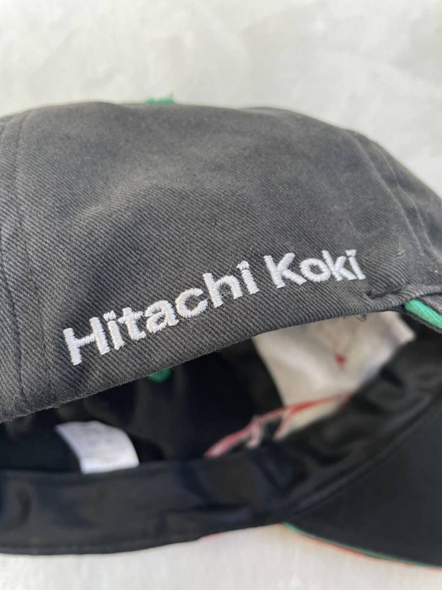 希少　レア　日立工機　HITACHI KOKI　現HiKOKI　ワークキャップ　帽子　ブラック　フリーサイズ　刺繍ロゴ　非売品　_画像7