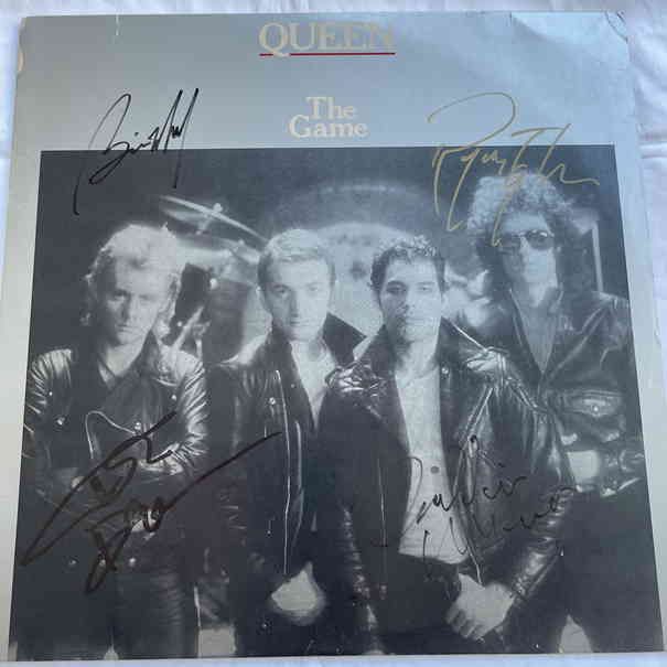 QUEEN クイーン メンバー直筆サイン入り LPレコード Brian May Roger Taylor Freddie Mercury John Deacon_画像1