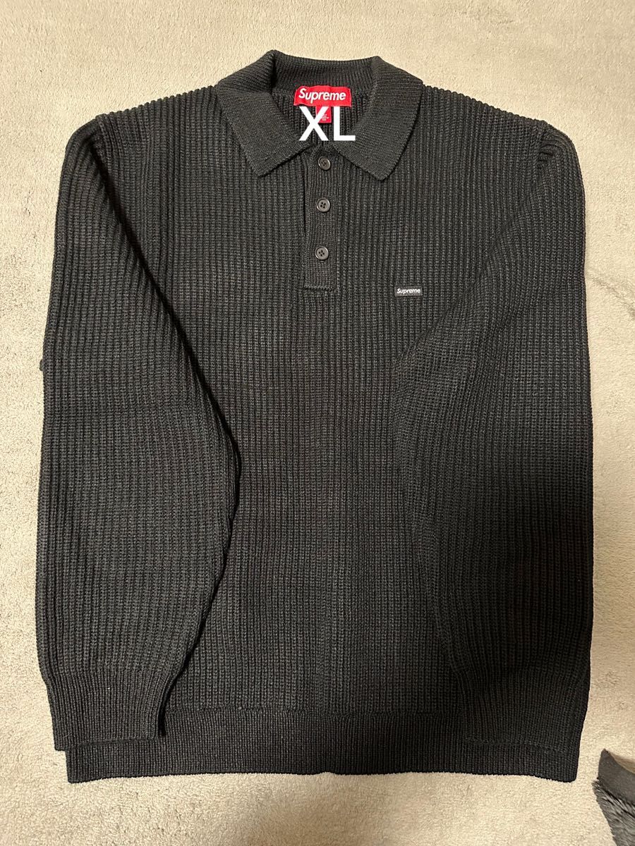 Supreme Small Box Polo Sweater "Black"