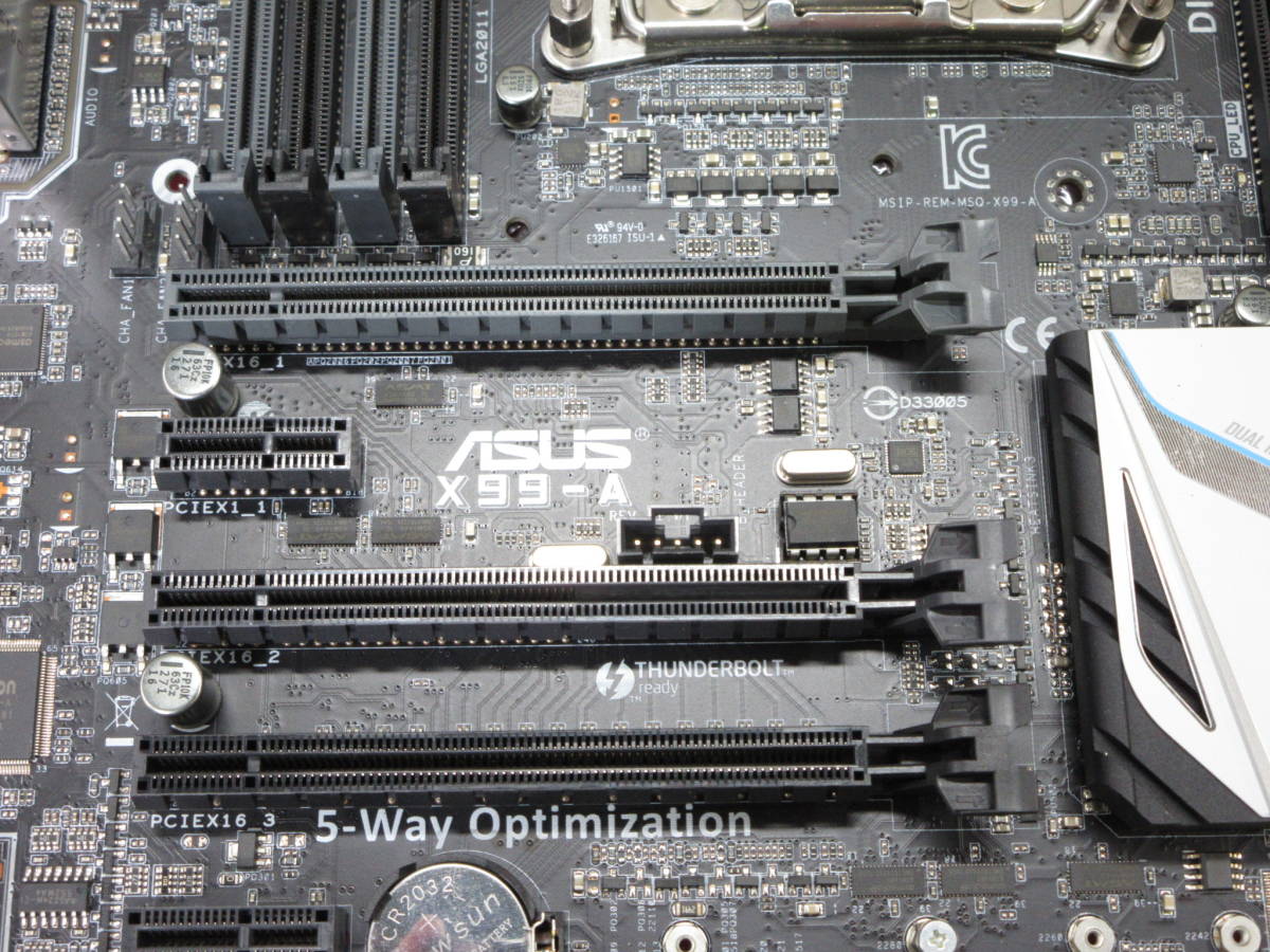 ASUS X99-A マザーボード (Ver.3701) / Core i7-5820K 3.30GHz 付き / BIOS起動確認 / No.S671_画像4