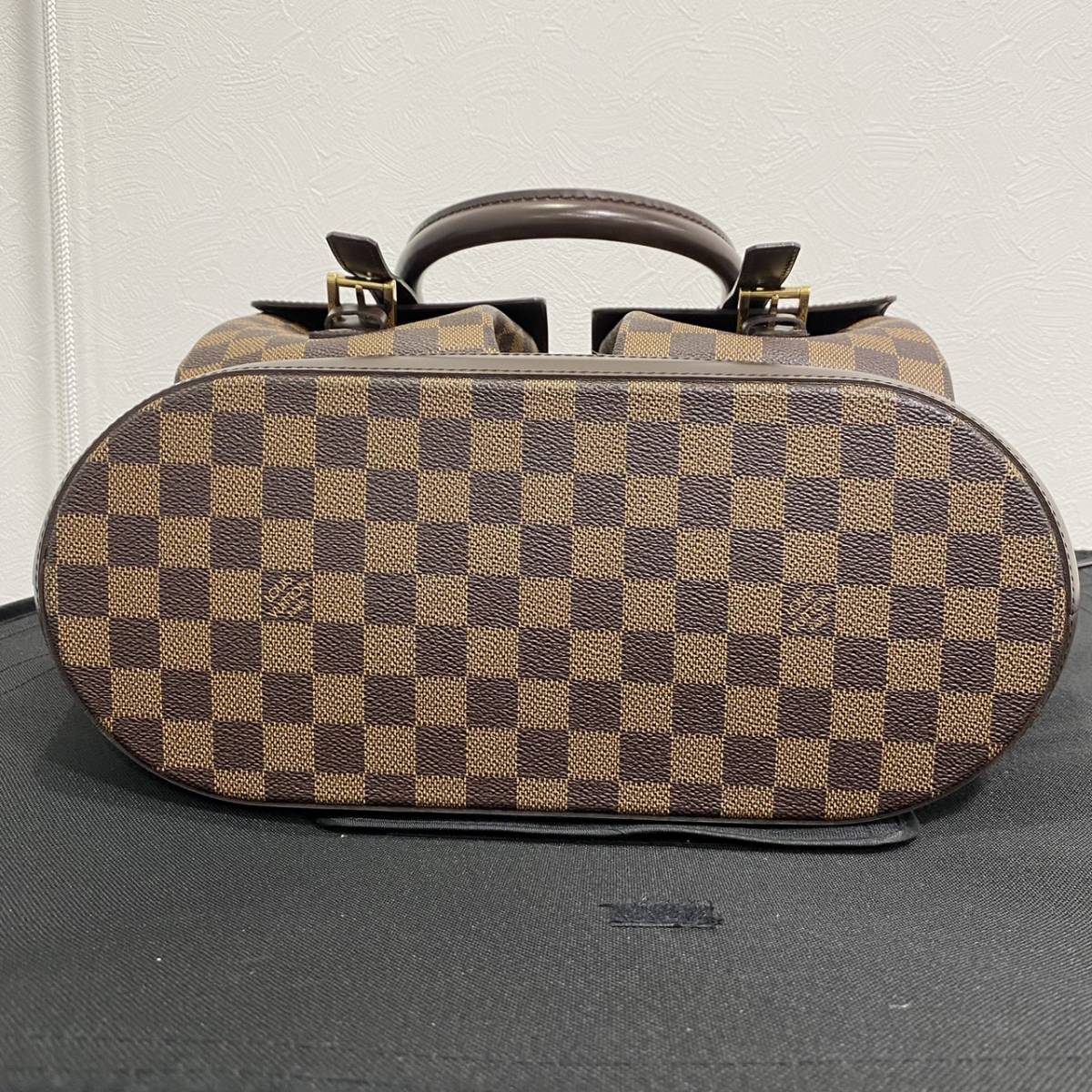 LOUIS VUITTON ルイヴィトン ダミエ トートバック　ダミエ・エベヌ マノスク GM N51120　ポーチ付き_画像4