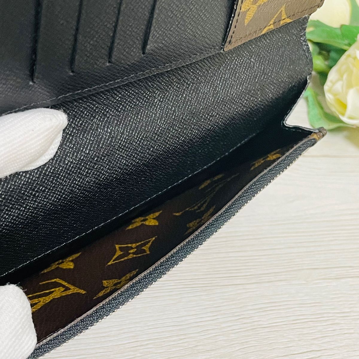 超極S 美品・ルイヴィトン LOUISVUITTON モノグラムマカサー ポルトフォイユブラザ M69410 長財布 メンズ LV