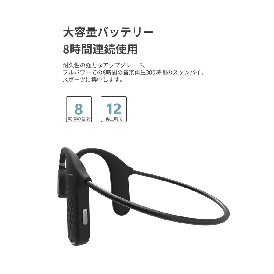 1円スタート！送料無料！骨伝導ヘッドフォン Bluetooth5.1 ワイヤレス ヘッドセット防水 スポーツイヤホン ブルートゥース 開放型 耳掛け式_画像5