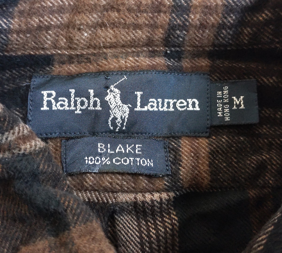 ラルフローレン Ralph Lauren　ネルシャツ BDシャツ BLAKE ブレイク　ヘビーネル 厚手 ビンテージ ヴィンテージ RRL ポロ POLO 古着 レア_画像3