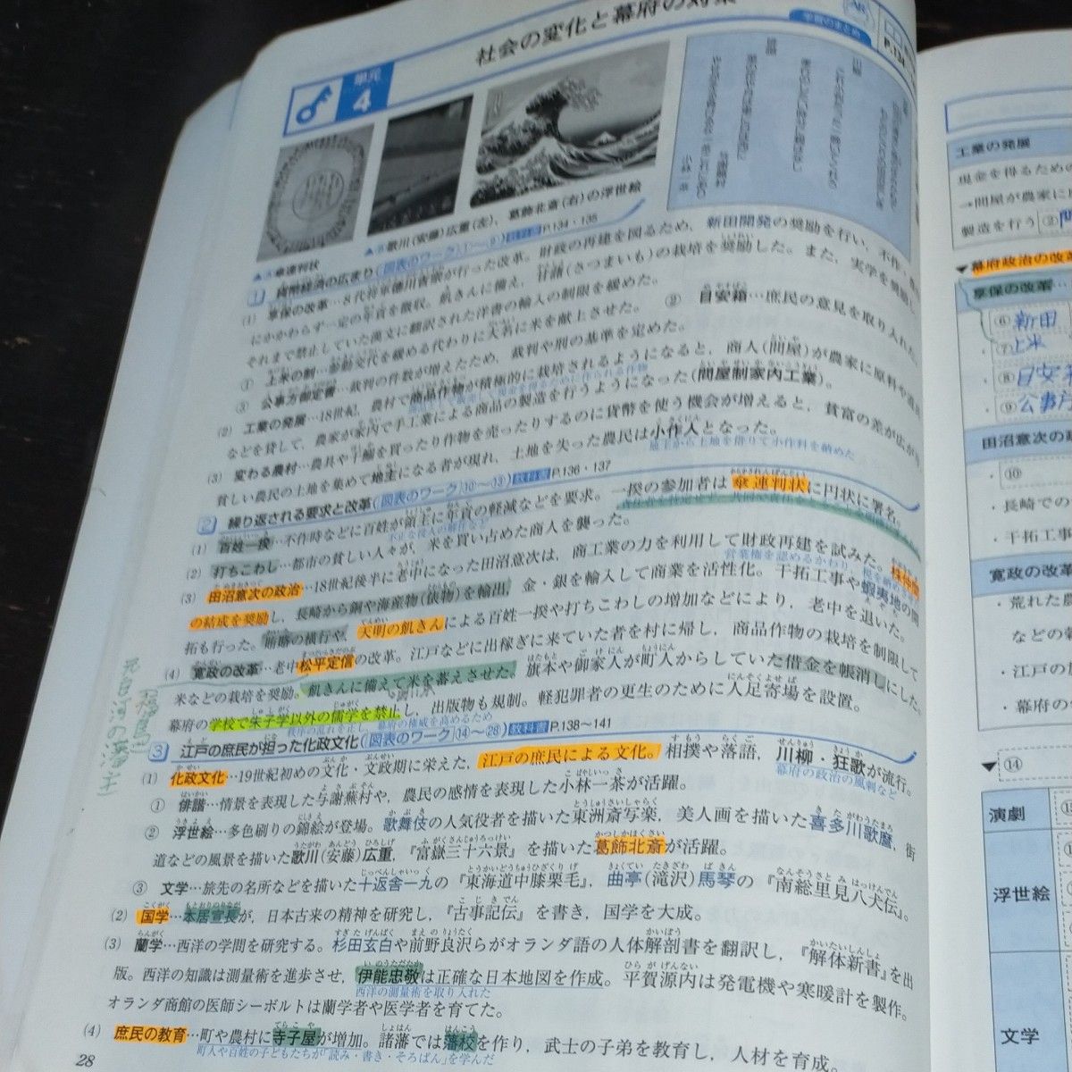 記入あり 中古 中3 キーワーク 公民 東京書籍  歴史Ⅱ 帝国書院