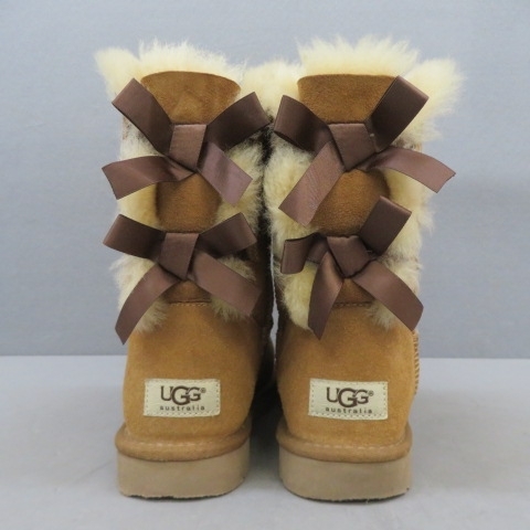 YSS3941★UGG/アグ W BAILEY BOW ベイリーボウ ムートンブーツ リボン チェスナッツ 24cm 茶★A_画像4