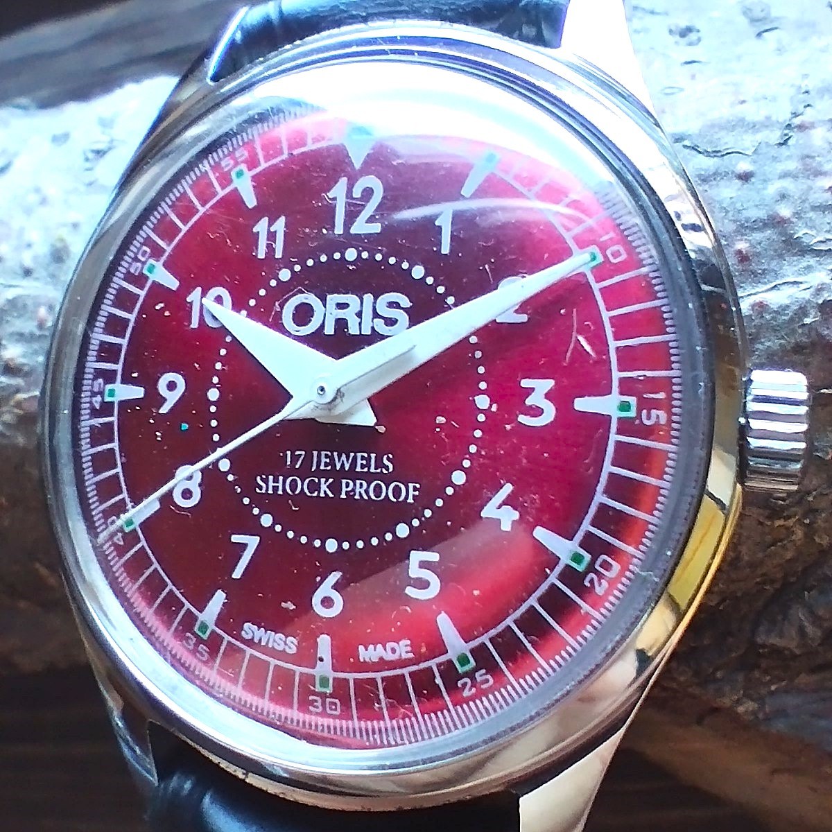 ●希少！●オリス■ORIS 手巻き機械式1980年代ヴィンテージメンズ腕時計アンティーク即納 男性人気ブランド1118bの画像1