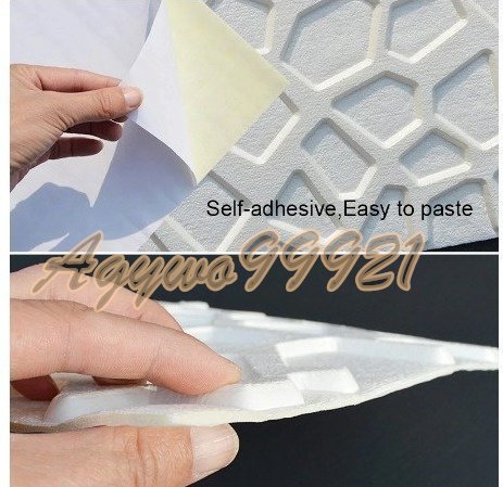 3D 壁紙 DIY クッションブリック シール デザイン 立体パネル ホワイト ウォールステッカー クッション 簡単リフォーム 40枚set 04_画像2