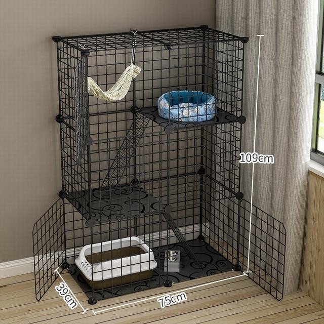  pet cage cat cage 3 step step pcs joint type pet small shop pet fence pet cage .. small animals dog rabbit black 