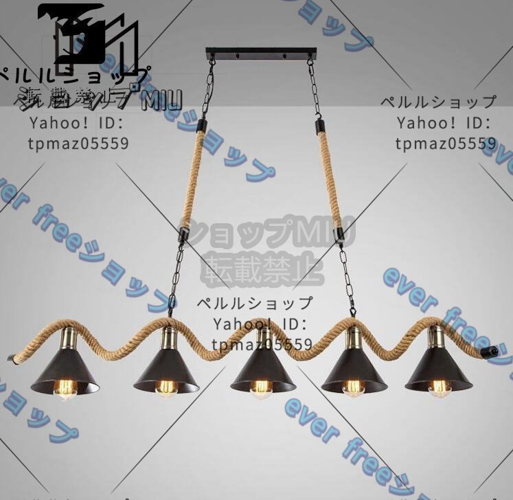 高品質 ★ヴィンテージ アメリカ式 ペンダントライト ５灯式 吊り下げ照明 サスペンションライト インダストリアル インテリア_画像2
