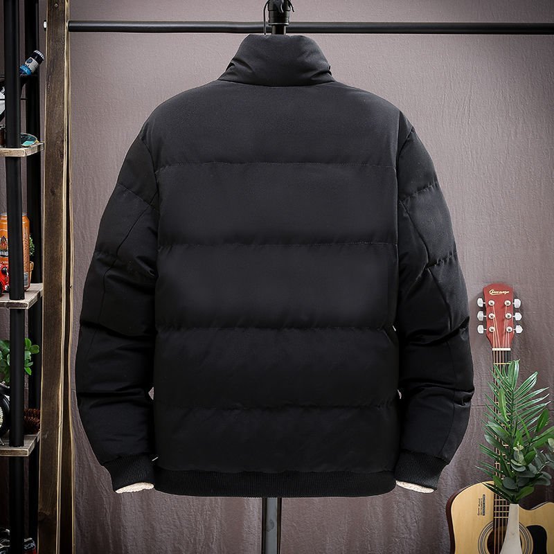 メンズ ダウンジャケット ブルゾン キルティング 中綿ジャケット コート 冬 アウター 防風防寒 ジャンパー シンプル 大きいサイズ M~5XL 黒_画像3