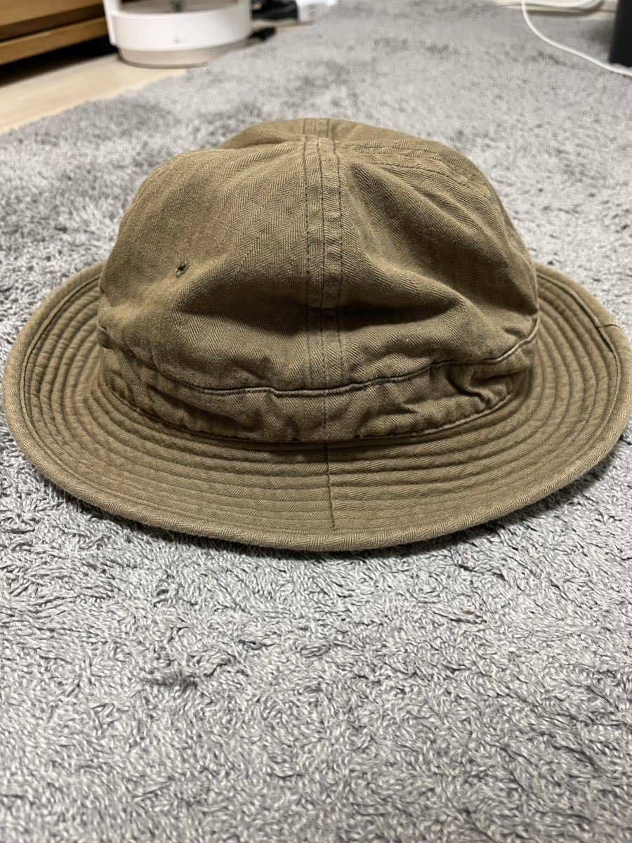 美品　WAREHOUSE Lot 5200 ARMY HAT ヘリンボーン　カーキ_画像2