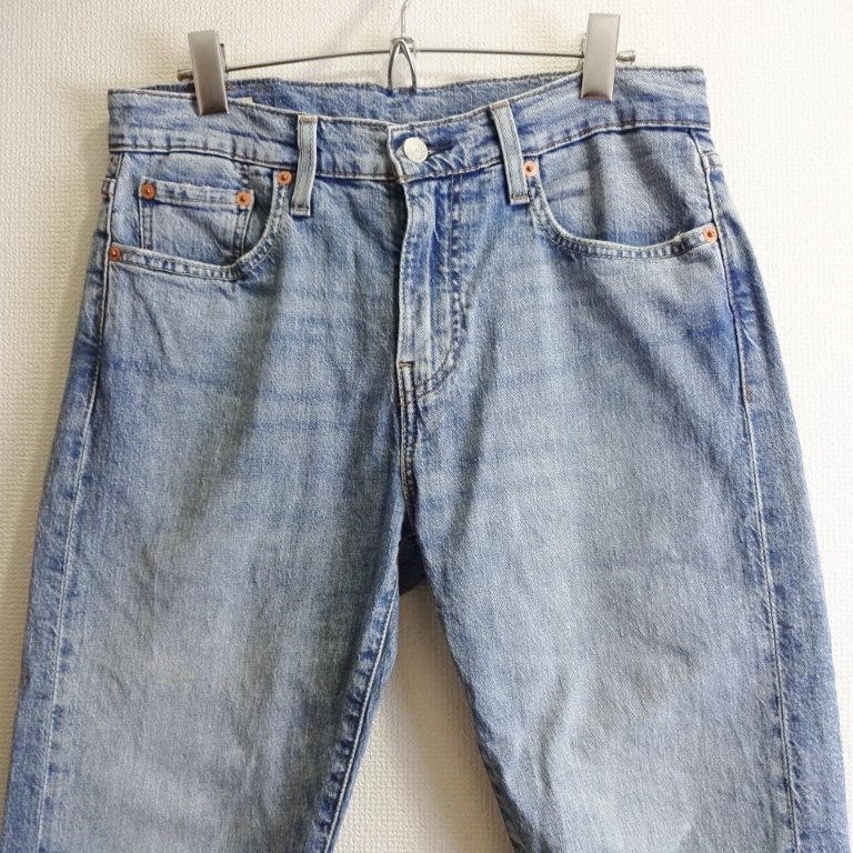 即決★ 送料無★ リーバイス プレミアム　502　W78cm　レギュラーテーパーデニム　ストレッチ　ビッグE　淡青　Sz.29　Levi's　G571