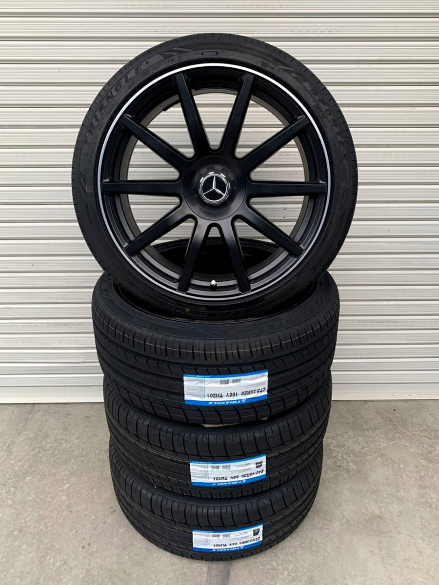 セール！！Benz ベンツ W222 Sクラス 等 ''S10M'' 20インチ マットブラック アルミホイール タイヤ セット 4本 245/40R20 275/35R20 __画像1