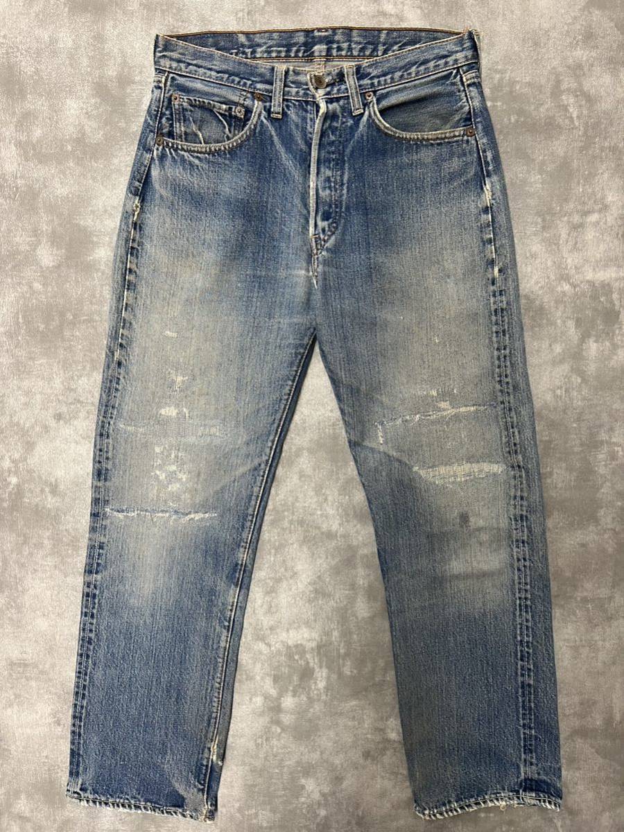 60s LEVIS 501 BIGE （ビッグE）足長R 雰囲気抜群のダメージリペアヴィンテージ ビンテージ オリジナル赤耳66前期後期501xxタイプWネーム_画像1