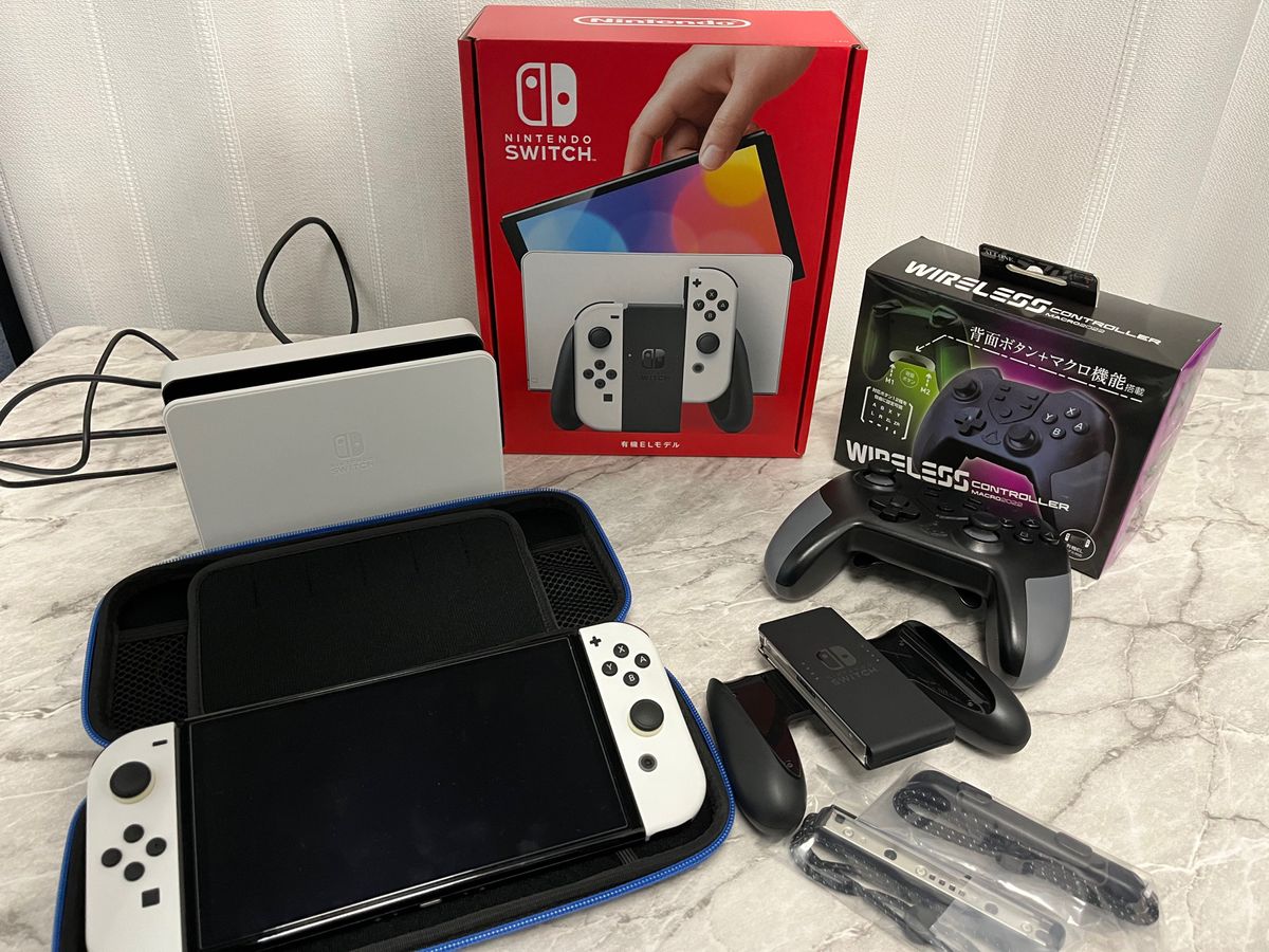 美品】Nintendo Switch 有機ELモデル （コントローラー 本体ケース付き