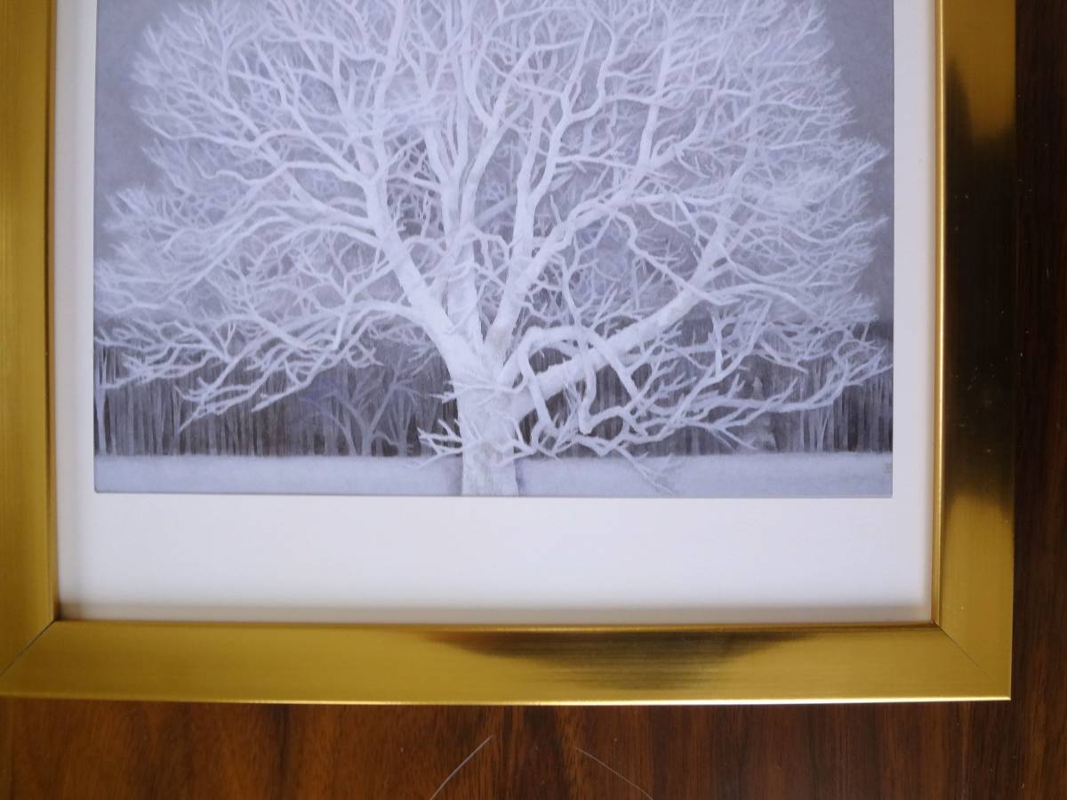  higashi mountain ..[ winter .] valuable . book of paintings in print .. new goods A4 frame 