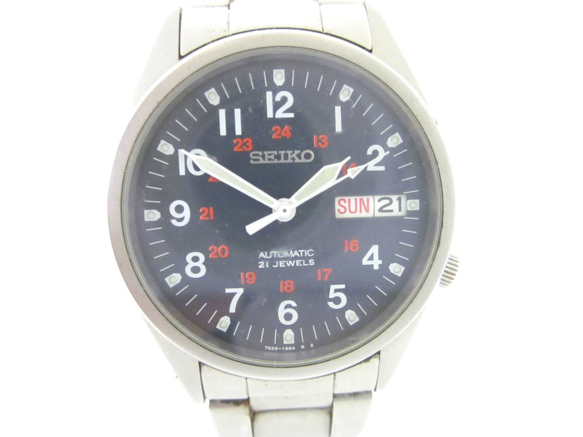 SEIKO セイコー 腕時計 自動巻き 7S26-3060 カレンダー アナログ 21石 ミリタリー ジャンク 5311096011_画像1