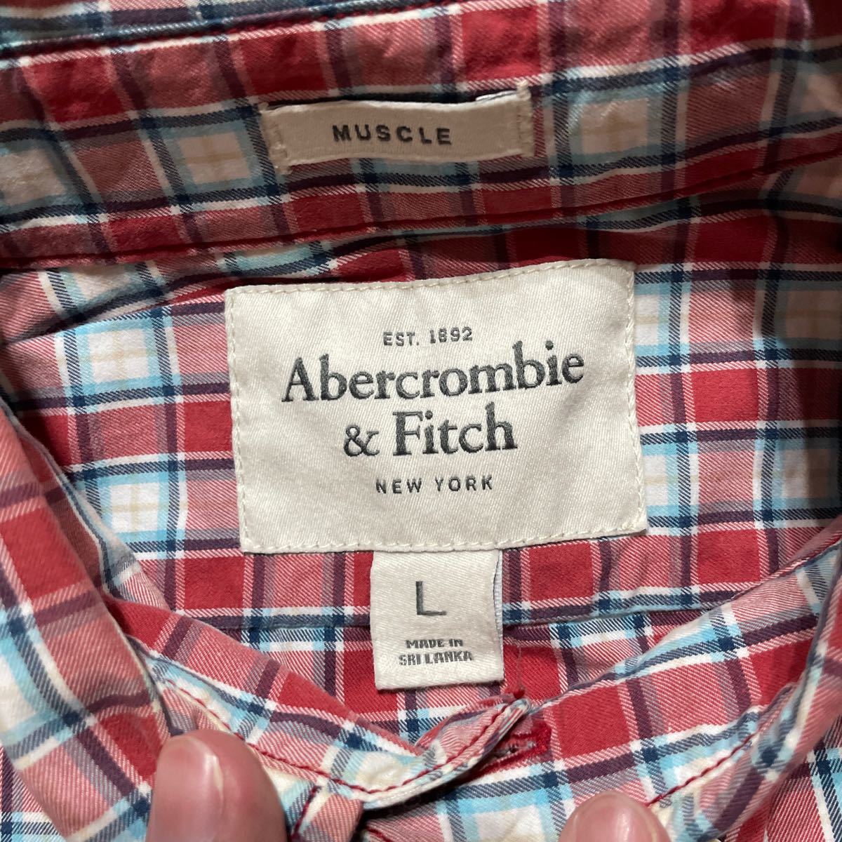 Abercrombie&Fitch アバークロンビー ボタンダウンシャツ サイズLの画像3