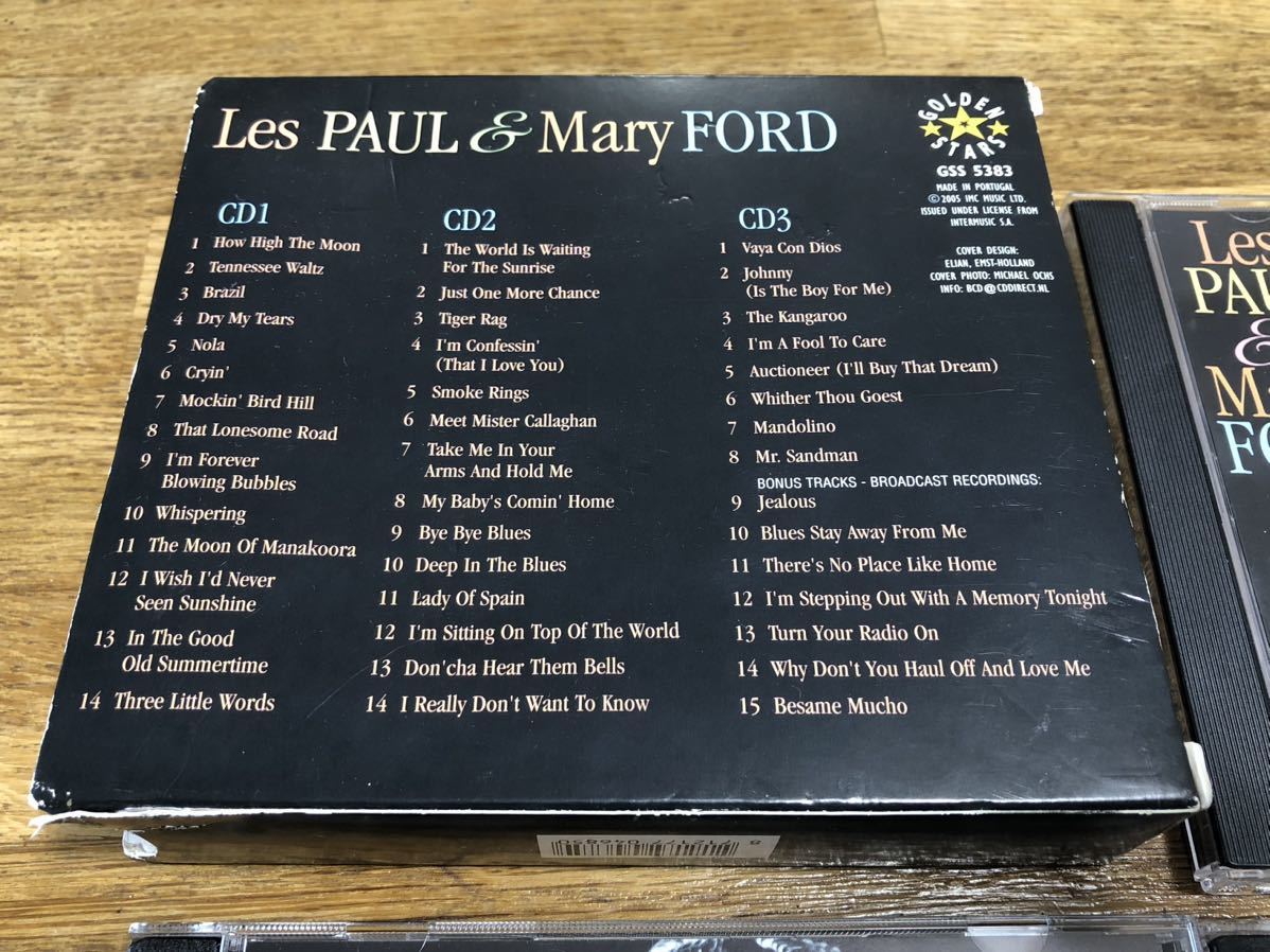 レスポール&メリーフォード LES PAUL & MARY FORD VAYA CON DIOS Their Greatest Hits CD3枚組　GSS5383 輸入盤_画像2