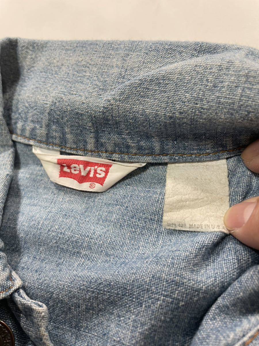 【70年代】Levi’s 70505 シャンブレーシャツジャケット　 ヴィンテージ リーバイス 506xx 507xx 557xx 501xx_画像4