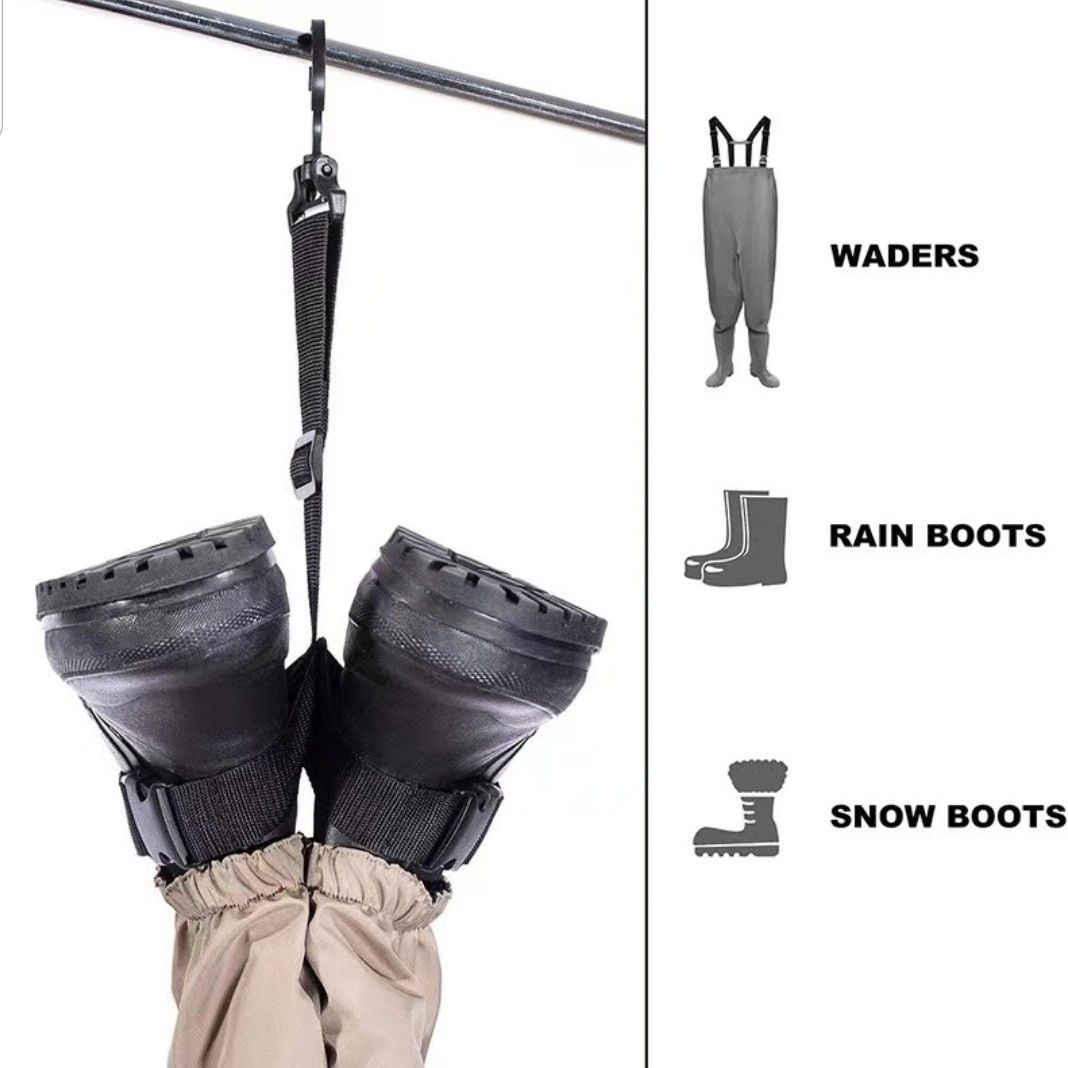 長靴ハンガー ブーツハンガー スノーブーツ ウェーダーハンガー 釣り アウトドア スノーブーツ 収納 車内 ブーツ 乾かす