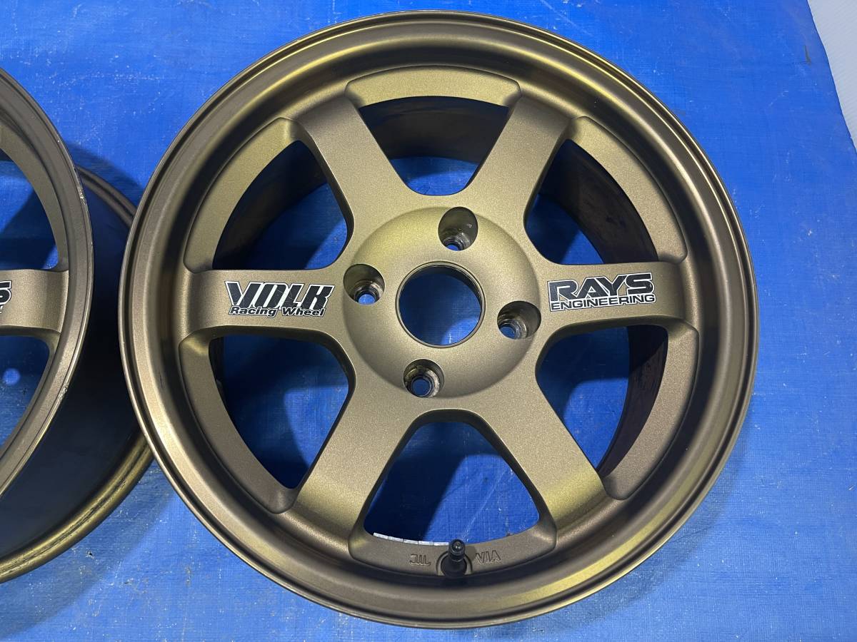 □希少廃盤レアサイズRAYSボルクレーシングTE37鍛造15_7J ±0_114 □希少廃盤レアサイズRAYSボルクレーシングTE37鍛造15_7J ±0_114
