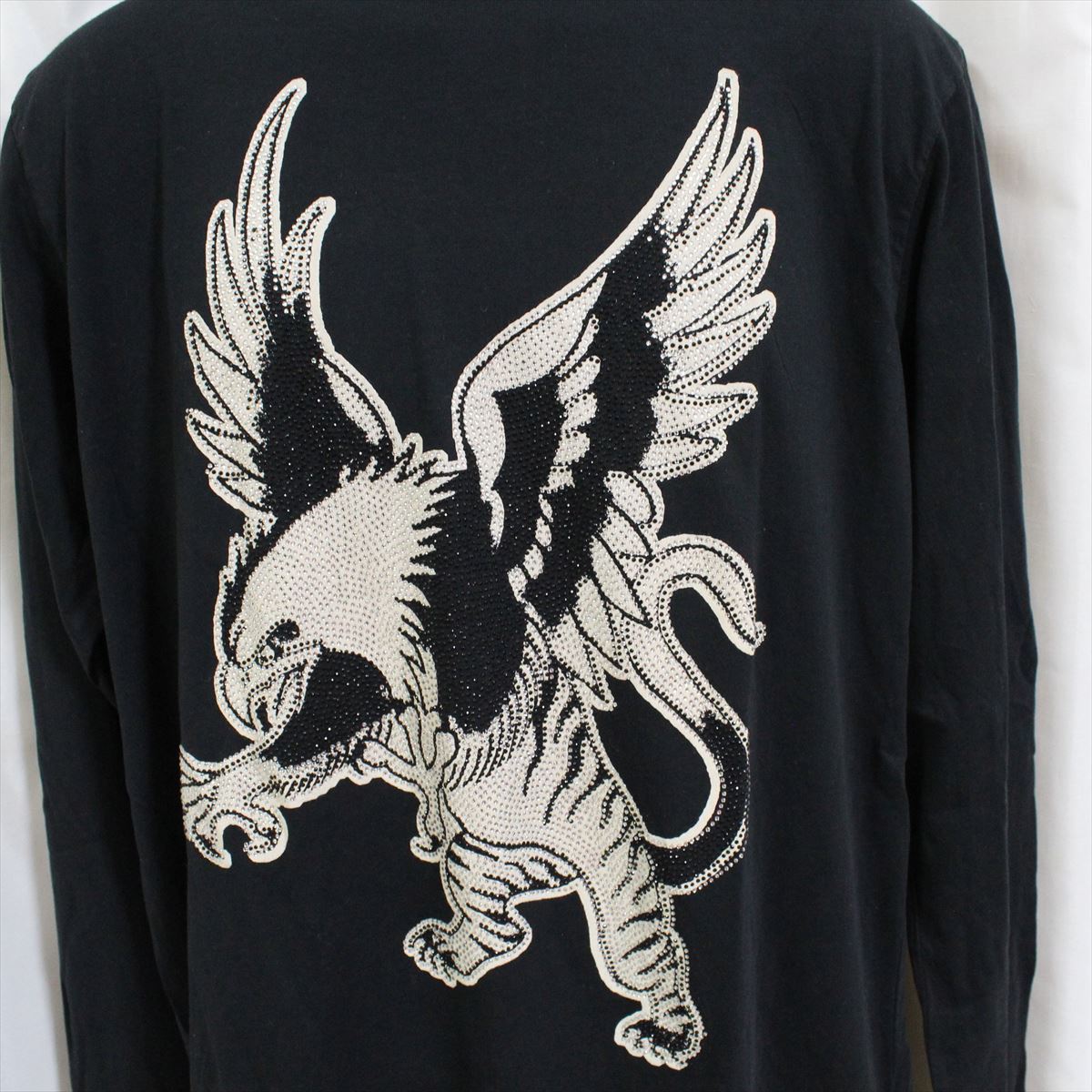 エドハーディー ed hardy メンズ長袖Ｔシャツ ブラック M03MPLT409 新品 黒 アメリカ製 ロンティー Mサイズ_画像2