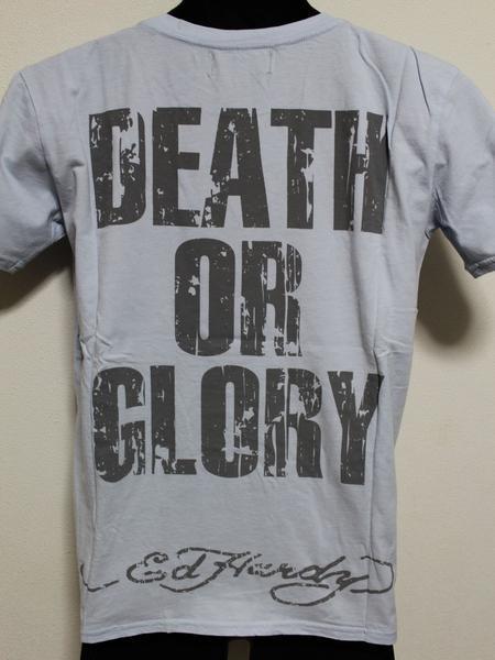 エドハーディー ed hardy メンズ半袖Tシャツ ブルー Ｍサイズ M02UR019 新品 DEATH OR GLORY_画像3