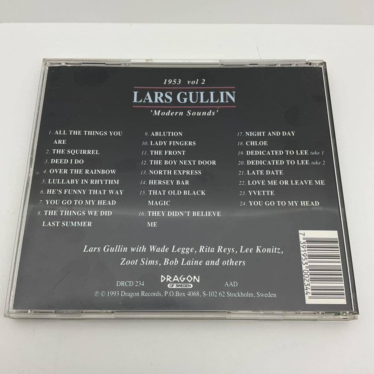 CD ジャズ / Lars Gullin 1953 Vol 2 'Modern Sounds' / DRCD 234 サックス_画像2