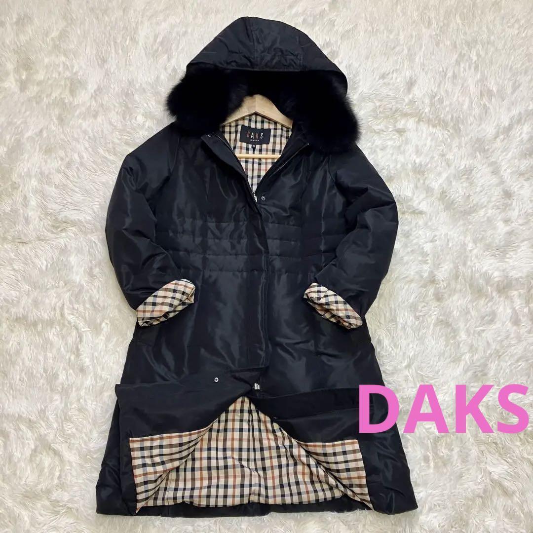 美品 ＤＡＫＳ ダックス レザー ジャケット コート 黒-