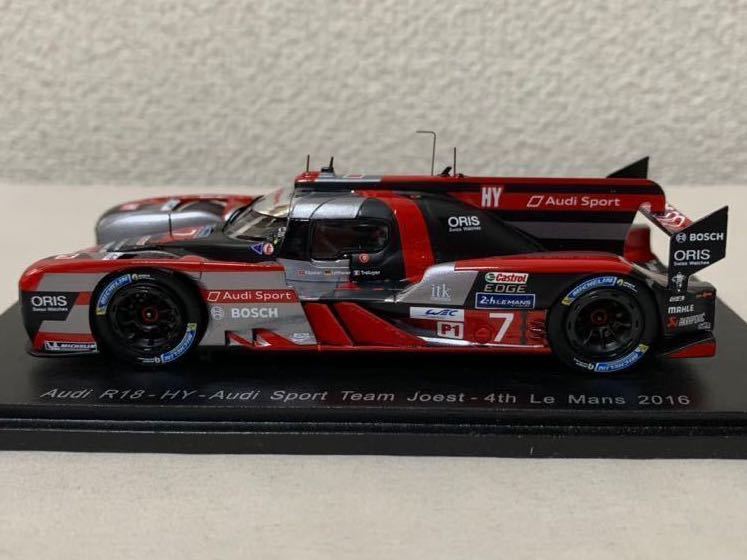 ◆未展示品!1/43 Audi R18-HY #7 Audi Sport Team Joest 2016年ルマン24時間レース ルマン専用レスダウンフォース仕様マッコウクジラノーズ_ルマン専用レスダウンフォース仕様