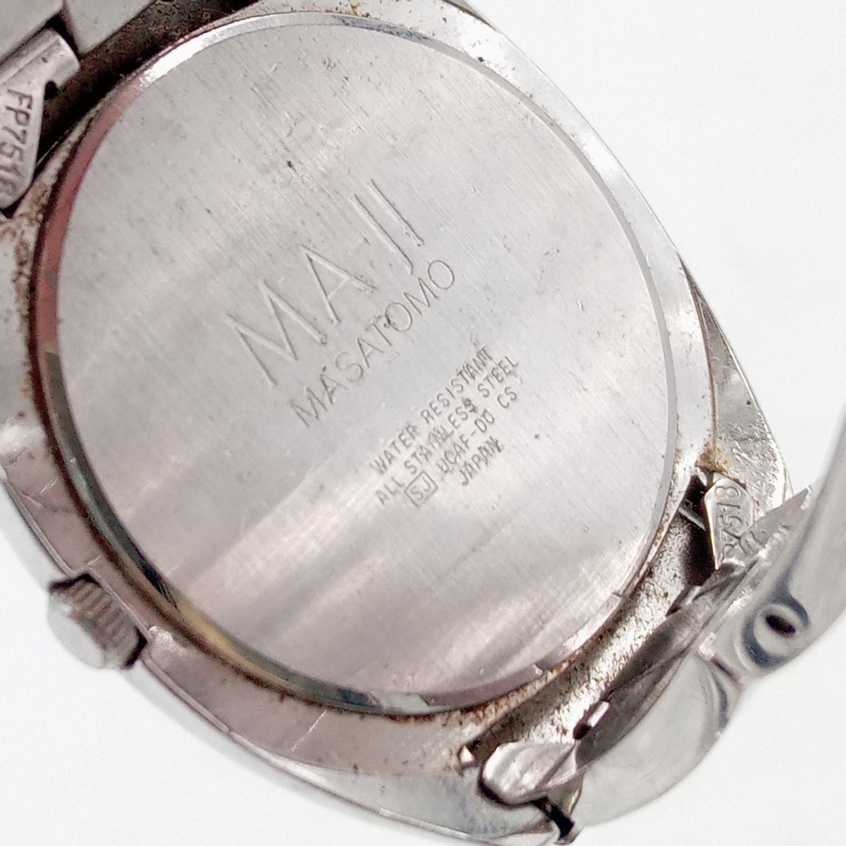 大村10月No 121 腕時計 MA-II masatomo 動作未確認 シルバー系 メンズ腕時計 白文字盤 シンプル ユニセックス_画像6