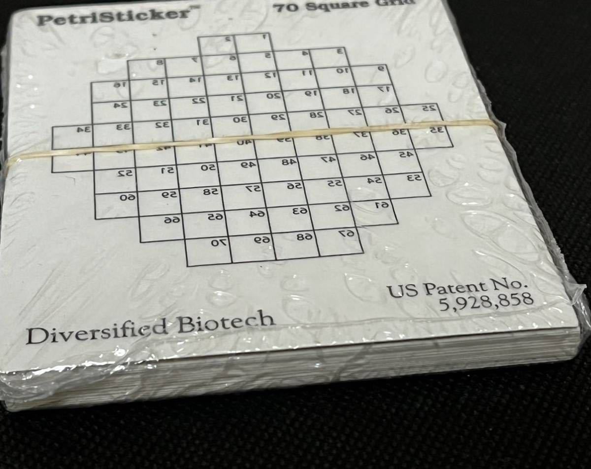 18 petristicker 70 square grid 未開封　実験用品　シャーレ　化学　理系　理科　理系雑貨_画像5