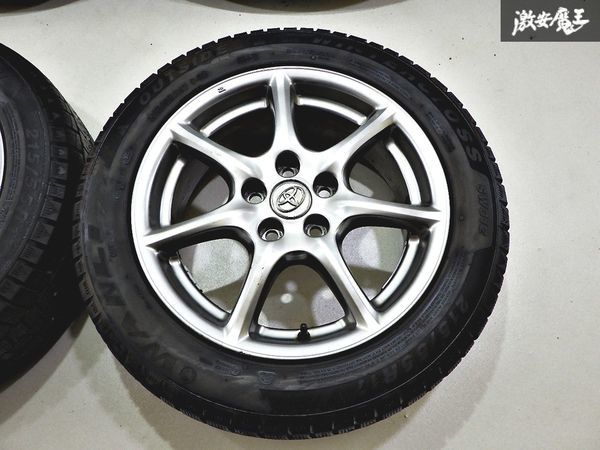 ●トヨタ 純正 ACR50W 50系 エスティマ 17×7J+50 5H PCD114.3 ハイグロス ホイール 2020年 215/55R17 スタッドレスタイヤ 4本セット 即納_画像5