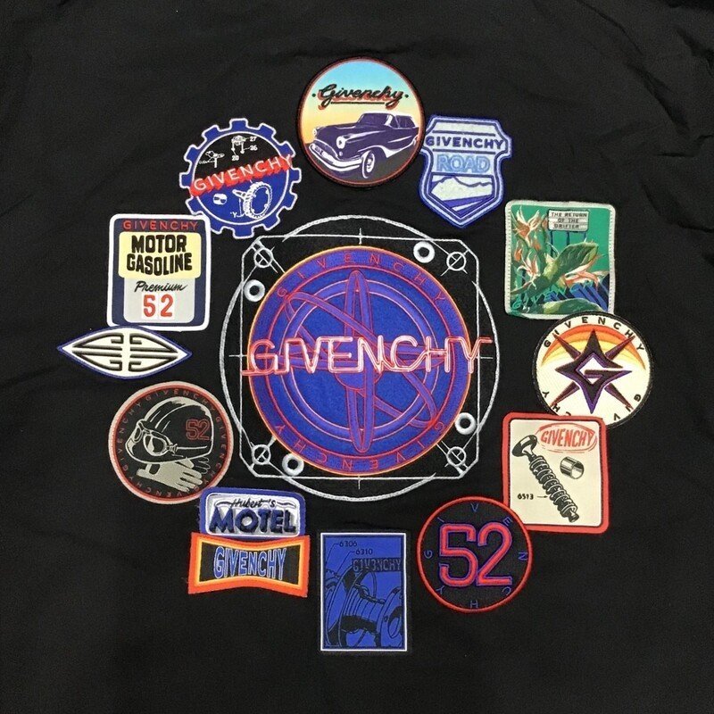 GIVENCHY ジバンシィ バック ロゴ ワッペン ナイロン ジャケット サイズ 48 ブラック 中古 メンズ コーチジャケット ジバンシー I2311K5_画像4